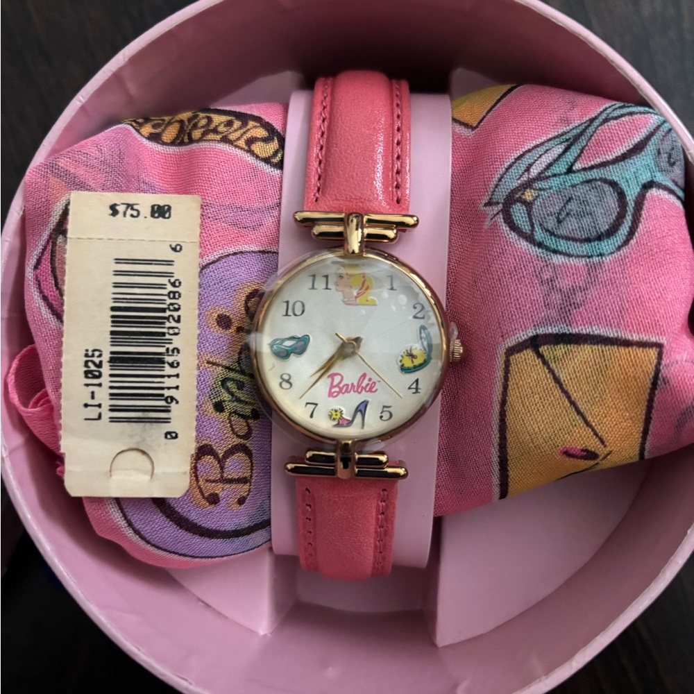 Barbie 35th Anniversary Pink Watch with Gold Details - Picture 3 of 9